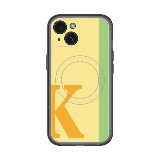 スリムプロテクションプレミアムケース with MagSafe［ オリジナル - initial color line - K yellow ］