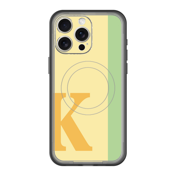 スリムプロテクションプレミアムケース with MagSafe［ オリジナル - initial color line - K yellow ］