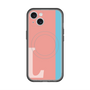 スリムプロテクションプレミアムケース with MagSafe［ オリジナル - initial color line - L pink ］