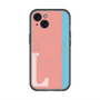 スリムプロテクションプレミアムケース with MagSafe［ オリジナル - initial color line - L pink ］