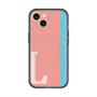 スリムプロテクションプレミアムケース with MagSafe［ オリジナル - initial color line - L pink ］
