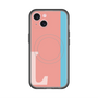 スリムプロテクションプレミアムケース with MagSafe［ オリジナル - initial color line - L pink ］