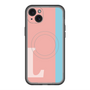スリムプロテクションプレミアムケース with MagSafe［ オリジナル - initial color line - L pink ］