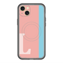 スリムプロテクションプレミアムケース with MagSafe［ オリジナル - initial color line - L pink ］