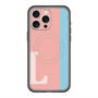 スリムプロテクションプレミアムケース with MagSafe［ オリジナル - initial color line - L pink ］