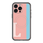 スリムプロテクションプレミアムケース with MagSafe［ オリジナル - initial color line - L pink ］