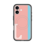 スリムプロテクションプレミアムケース with MagSafe［ オリジナル - initial color line - L pink ］