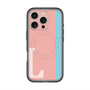 スリムプロテクションプレミアムケース with MagSafe［ オリジナル - initial color line - L pink ］