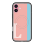 スリムプロテクションプレミアムケース with MagSafe［ オリジナル - initial color line - L pink ］