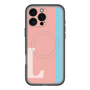 スリムプロテクションプレミアムケース with MagSafe［ オリジナル - initial color line - L pink ］