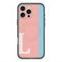 スリムプロテクションプレミアムケース with MagSafe［ オリジナル - initial color line - L pink ］
