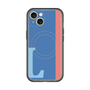 スリムプロテクションプレミアムケース with MagSafe［ オリジナル - initial color line - L blue ］