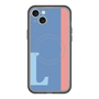 スリムプロテクションプレミアムケース with MagSafe［ オリジナル - initial color line - L blue ］