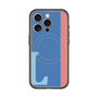 スリムプロテクションプレミアムケース with MagSafe［ オリジナル - initial color line - L blue ］