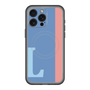 スリムプロテクションプレミアムケース with MagSafe［ オリジナル - initial color line - L blue ］