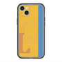 スリムプロテクションプレミアムケース with MagSafe［ オリジナル - initial color line - L orange ］