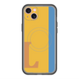 スリムプロテクションプレミアムケース with MagSafe［ オリジナル - initial color line - L orange ］