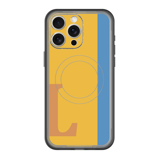 スリムプロテクションプレミアムケース with MagSafe［ オリジナル - initial color line - L orange ］