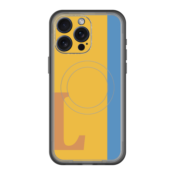 スリムプロテクションプレミアムケース with MagSafe［ オリジナル - initial color line - L orange ］
