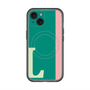 スリムプロテクションプレミアムケース with MagSafe［ オリジナル - initial color line - L green ］