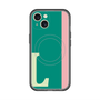 スリムプロテクションプレミアムケース with MagSafe［ オリジナル - initial color line - L green ］