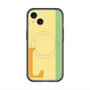 スリムプロテクションプレミアムケース with MagSafe［ オリジナル - initial color line - L yellow ］