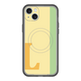 スリムプロテクションプレミアムケース with MagSafe［ オリジナル - initial color line - L yellow ］