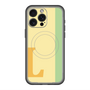 スリムプロテクションプレミアムケース with MagSafe［ オリジナル - initial color line - L yellow ］