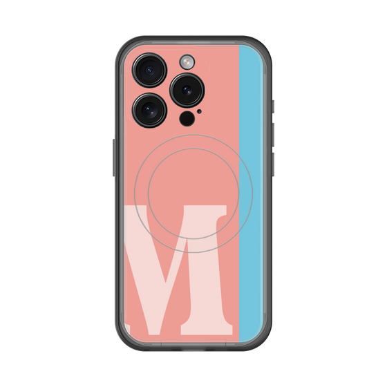 スリムプロテクションプレミアムケース with MagSafe［ オリジナル - initial color line - M pink ］