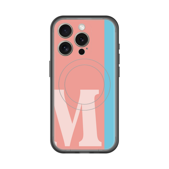 スリムプロテクションプレミアムケース with MagSafe［ オリジナル - initial color line - M pink ］