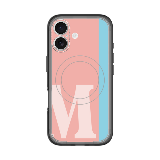 スリムプロテクションプレミアムケース with MagSafe［ オリジナル - initial color line - M pink ］