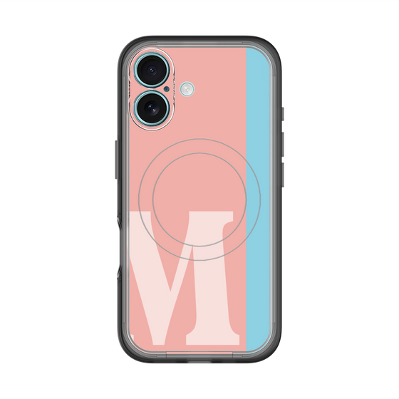 スリムプロテクションプレミアムケース with MagSafe［ オリジナル - initial color line - M pink ］