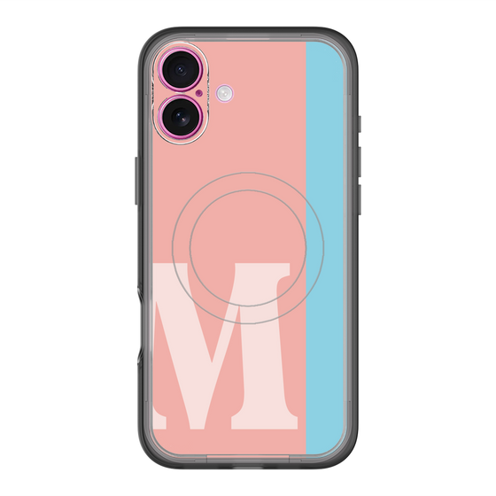 スリムプロテクションプレミアムケース with MagSafe［ オリジナル - initial color line - M pink ］