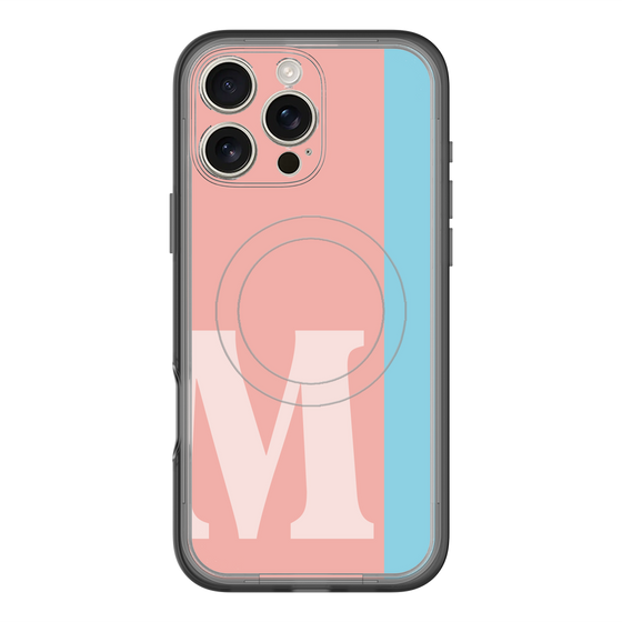 スリムプロテクションプレミアムケース with MagSafe［ オリジナル - initial color line - M pink ］
