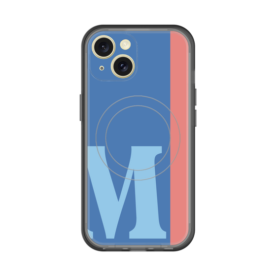 スリムプロテクションプレミアムケース with MagSafe［ オリジナル - initial color line - M blue ］