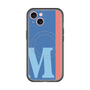 スリムプロテクションプレミアムケース with MagSafe［ オリジナル - initial color line - M blue ］
