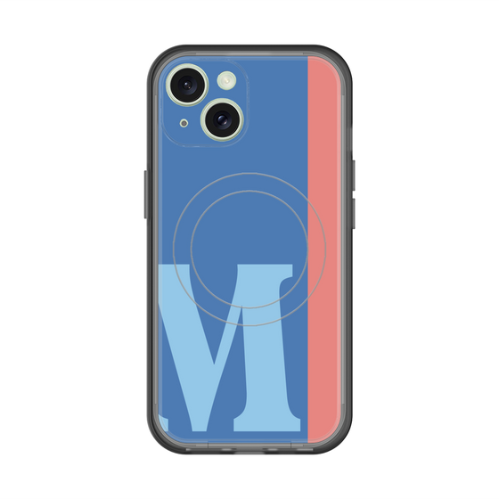 スリムプロテクションプレミアムケース with MagSafe［ オリジナル - initial color line - M blue ］