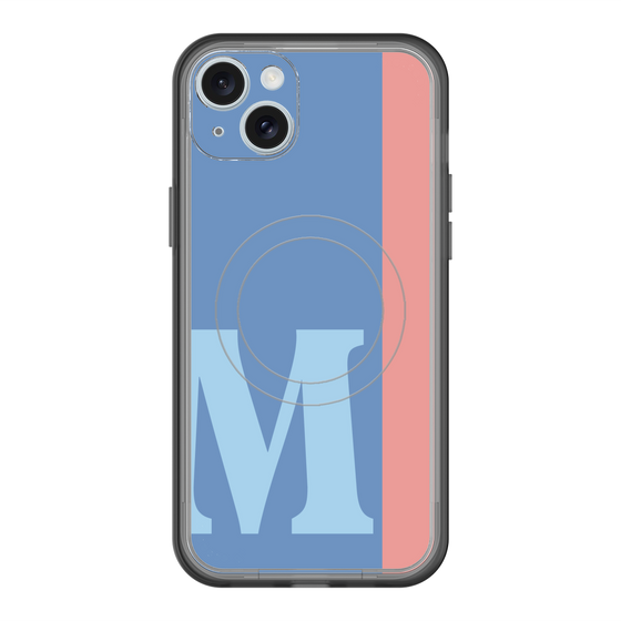 スリムプロテクションプレミアムケース with MagSafe［ オリジナル - initial color line - M blue ］