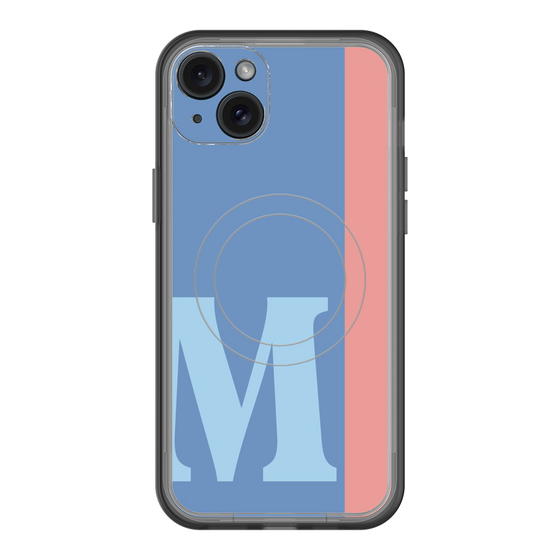 スリムプロテクションプレミアムケース with MagSafe［ オリジナル - initial color line - M blue ］