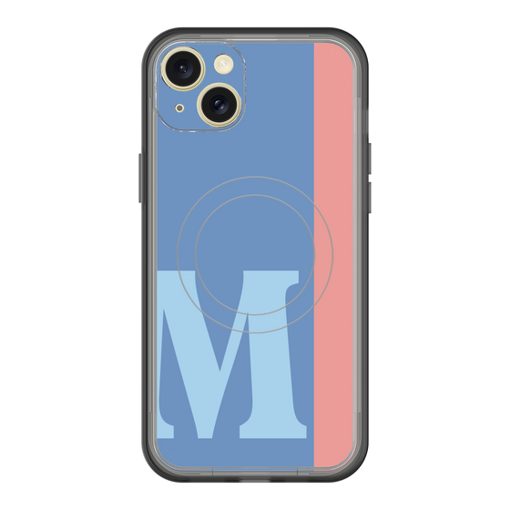 スリムプロテクションプレミアムケース with MagSafe［ オリジナル - initial color line - M blue ］