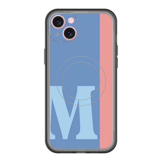 スリムプロテクションプレミアムケース with MagSafe［ オリジナル - initial color line - M blue ］