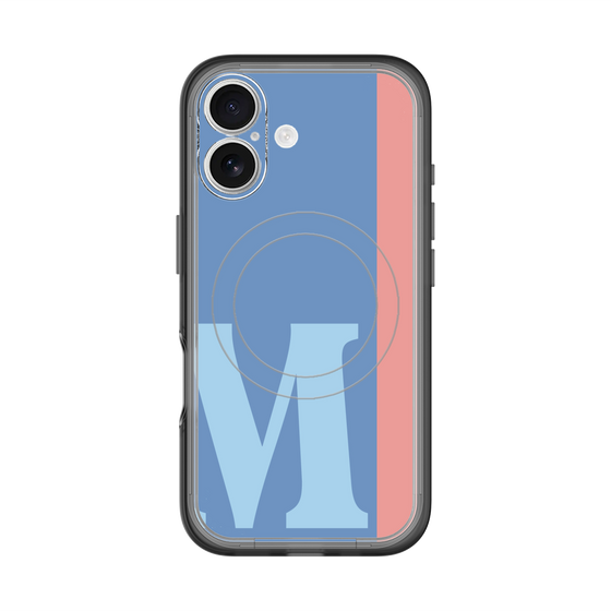 スリムプロテクションプレミアムケース with MagSafe［ オリジナル - initial color line - M blue ］