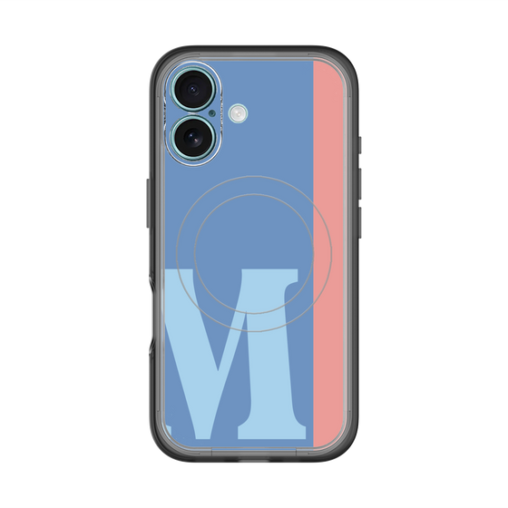 スリムプロテクションプレミアムケース with MagSafe［ オリジナル - initial color line - M blue ］