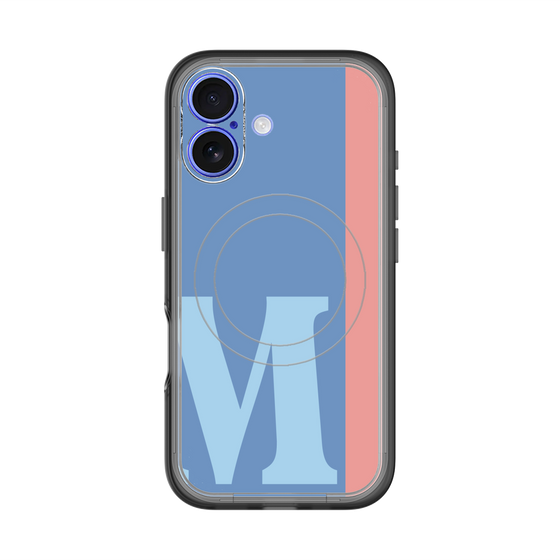 スリムプロテクションプレミアムケース with MagSafe［ オリジナル - initial color line - M blue ］