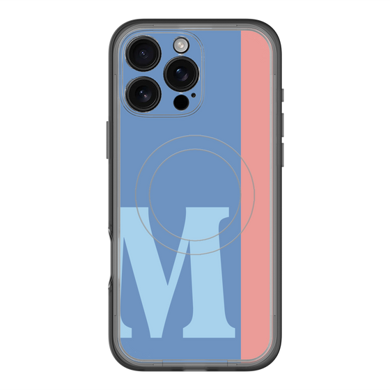 スリムプロテクションプレミアムケース with MagSafe［ オリジナル - initial color line - M blue ］