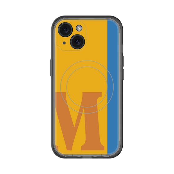 スリムプロテクションプレミアムケース with MagSafe［ オリジナル - initial color line - M orange ］