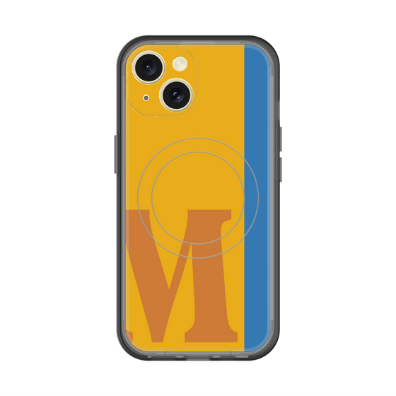 スリムプロテクションプレミアムケース with MagSafe［ オリジナル - initial color line - M orange ］