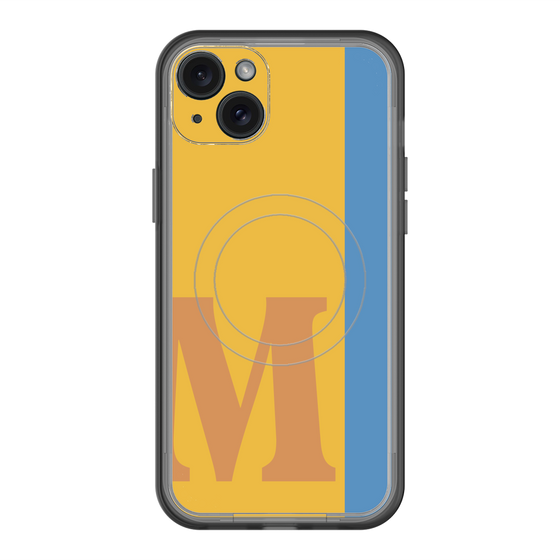 スリムプロテクションプレミアムケース with MagSafe［ オリジナル - initial color line - M orange ］