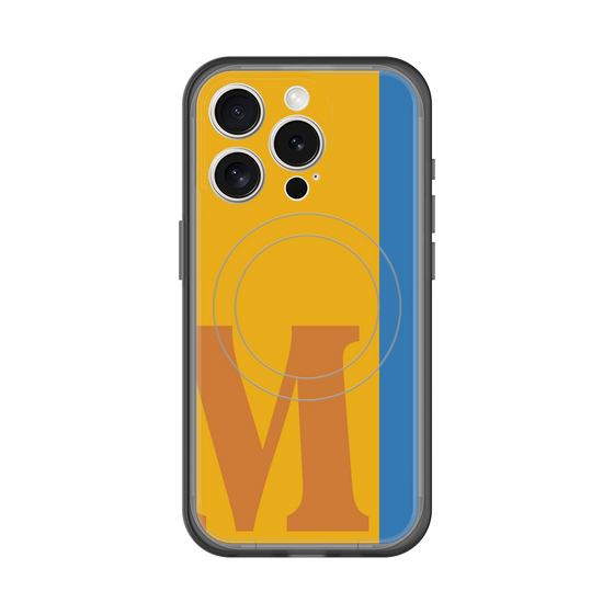 スリムプロテクションプレミアムケース with MagSafe［ オリジナル - initial color line - M orange ］
