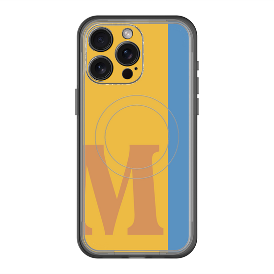 スリムプロテクションプレミアムケース with MagSafe［ オリジナル - initial color line - M orange ］